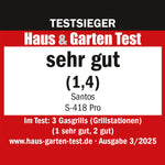 SANTOS S-418 Pro Edelstahl | Seiten- & Heckbrenner | inkl. Drehspieß & Abdeckhaube