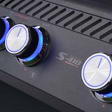 SANTOS S-418 Pro All Black Matt | Seiten- & Heckbrenner | inkl. Drehspieß & Abdeckhaube