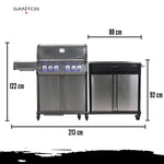 SANTOS S-418 Pro Außenküche | S-418 Pro & BBQ Cart Pro