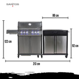 SANTOS S-418 Pro Außenküche | S-418 Pro & BBQ Cart Pro