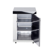 AllGrill Outdoorküche Ultra mit Doppeltüren- Kühlschrank + Spüle und großem Volledelstahl  Gas-Grill