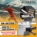 AllGrill Chef M schwarz mit Seitenteil & Fettschublade EM Angebot- 500€ sparen-