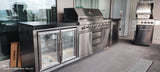 AllGrill Outdoorküche Ultra mit Doppeltüren- Kühlschrank Spüle und großem Volledelstahl Gas-Grill