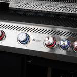SANTOS S-518 Pro Schwarz | Seiten- & Heckbrenner | inkl. Drehspieß & SANTOS XXL Plancha