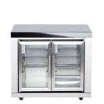 AllGrill Outdoorküche Ultra mit Doppeltüren- Kühlschrank Spüle und großem Volledelstahl Gas-Grill