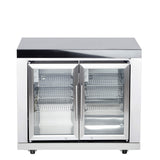 AllGrill Outdoorküche Ultra mit Doppeltüren- Kühlschrank Spüle und großem Volledelstahl Gas-Grill