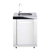 AllGrill Outdoorküche Ultra mit Doppeltüren- Kühlschrank + Spüle und großem Volledelstahl  Gas-Grill