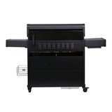 SANTOS S-518 Pro All Black Matt | Seiten- & Heckbrenner | inkl. Drehspieß