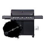 SANTOS S-518 Pro All Black Matt | Seiten- & Heckbrenner | inkl. Drehspieß