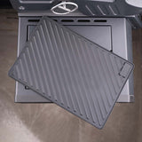 SANTOS Gasgrill S-318 | Seiten- & Heckbrenner | All Black inkl. Drehspieß | Rostheber & Silikonablage
