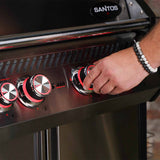 SANTOS S-418 Pro Edelstahl I Seiten- & Heckbrenner