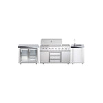 AllGrill Outdoorküche Ultra mit Doppeltüren- Kühlschrank Spüle und großem Volledelstahl Gas-Grill