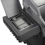 SANTOS Gasgrill S-318 | Seiten- & Heckbrenner | All Black inkl. Drehspieß | Rostheber & Silikonablage