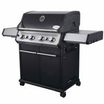SANTOS S-418 Black mit Edelstahlrosten | inkl. Seiten- & Heckbrenner