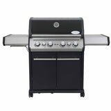 SANTOS S-418 Black mit Edelstahlrosten | inkl. Seiten- & Heckbrenner