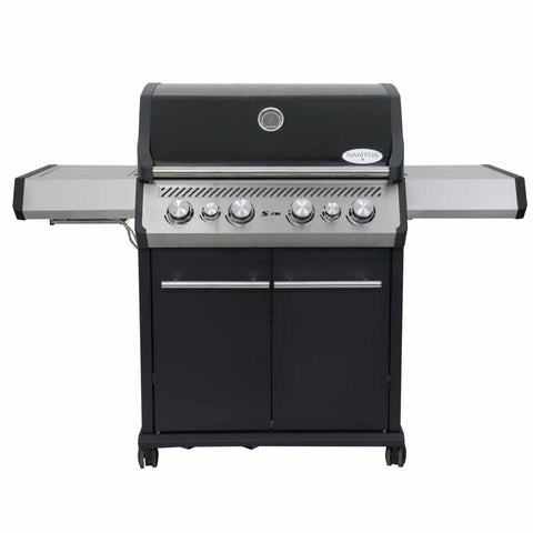 SANTOS S-418 Black mit Edelstahlrosten | inkl. Seiten- & Heckbrenner