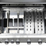 SANTOS S-418 Black mit Edelstahlrosten | inkl. Seiten- & Heckbrenner