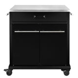 SANTOS BBQ Cart | Schublade & Türen | Glänzend All Black